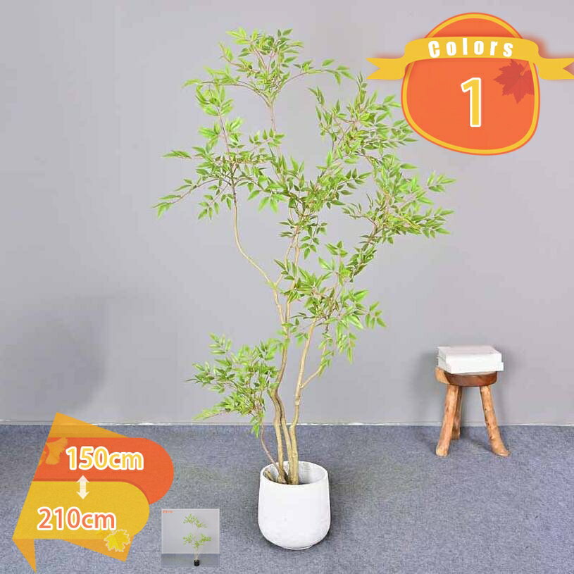 人工 観葉植物 フェイクグリーン 南天竹 バンブー 大型 造花 お手入れ簡単 インテリア 屋外 フェイク植物 水やり不要 枯れない 盆栽植物 新築祝い 母の日 父の日 ギフト お祭り 贈り物 多幸の木 鉢植え オフィス 室内用 観葉樹 植木 fascimo