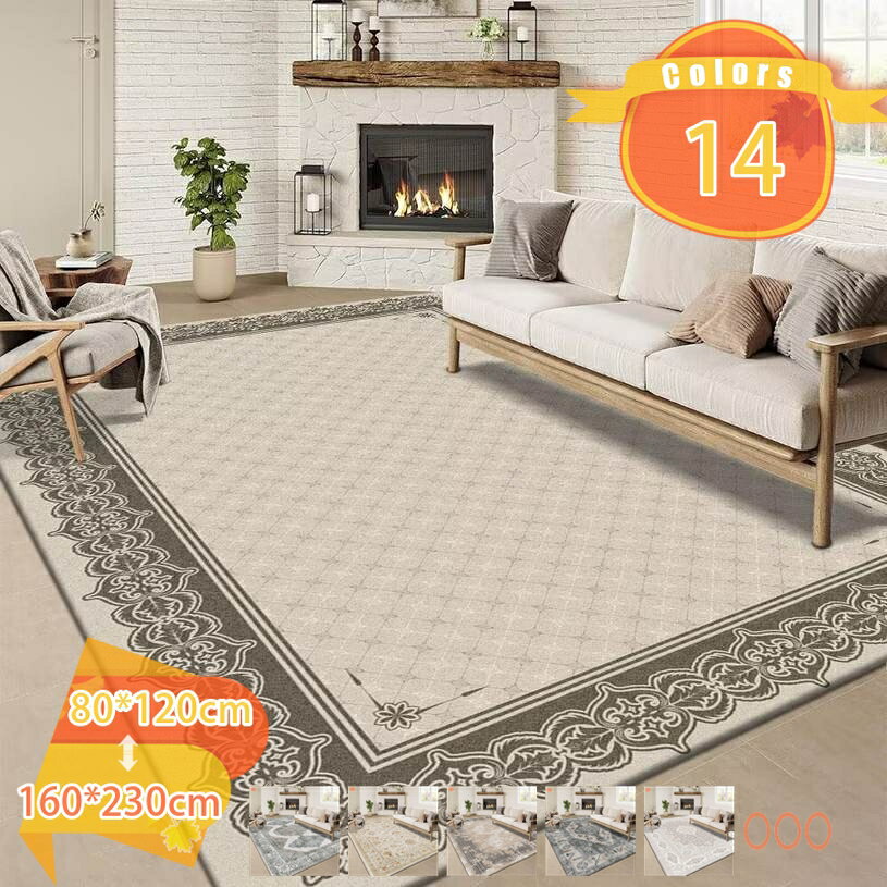 1000円OFFクーポン ペルシャ風 絨毯 ラグ カーペット レトロ すべり止め 抗菌 オールシーズン 屋内用 ..