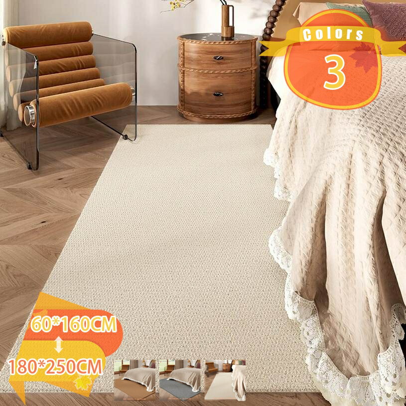 ペット絨毯 麻素材 ラグ ヴィンテージ フロアーマット ズレない ペットパッド 多頭飼い 防音カーペット おしっこ防止 犬用 麻100％ 厚み 家具保護 夏用 無地 引っ掻き対策 洗面所 一年中使用可能 ペット用マット ジュート fascimo