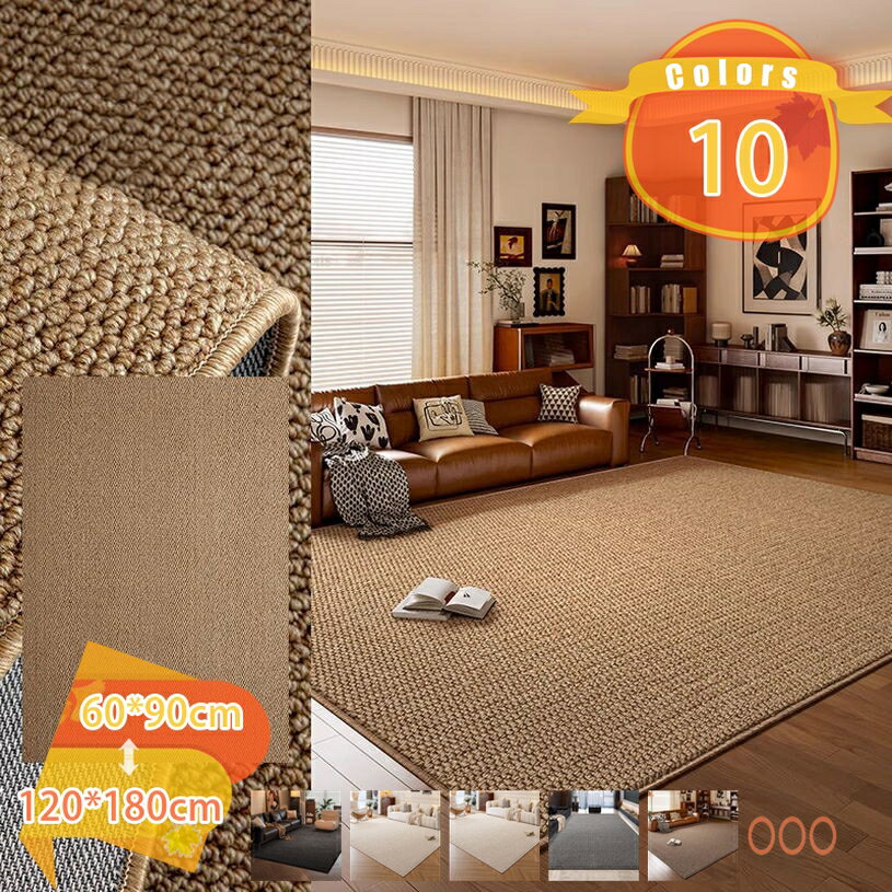 1000円OFFクーポン ペットマット リネン風ラグ アジアンデザイン 横 滑り止め付き ペットの訓練 防音マ..