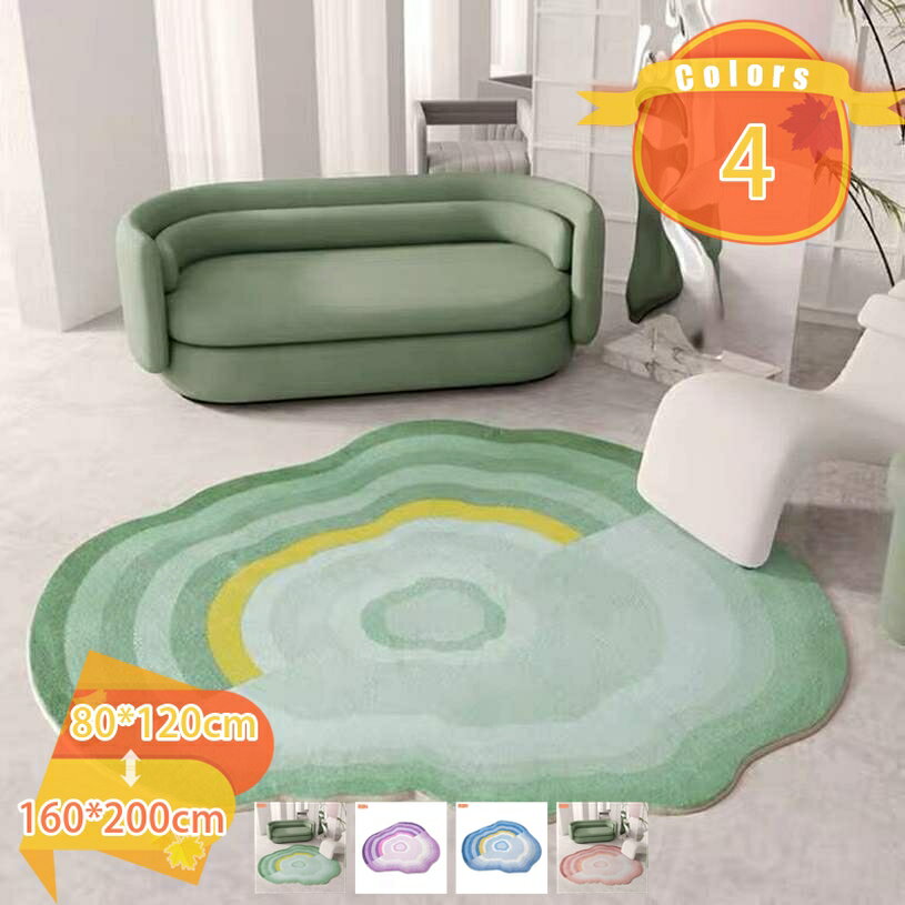 Rakuten - カーペット ラグ 洗える モダン 幾何学模様 ラグマット 高速吸水 速乾 大判 肌触り ふわふわ オールシーズン適用 北欧 耐久性 抗菌防臭 掃除易い 滑りにくい おしゃれ ホットカーペット対応 床暖房対応 冷房対応 柄 新生活 fascimo