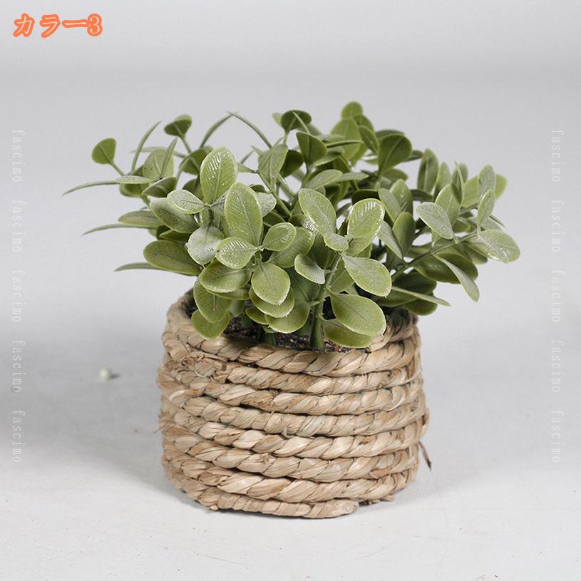 300円OFFクーポン 2個セット 人工観葉植物 ミニ鉢植え フェイクグリーン かわいい ...