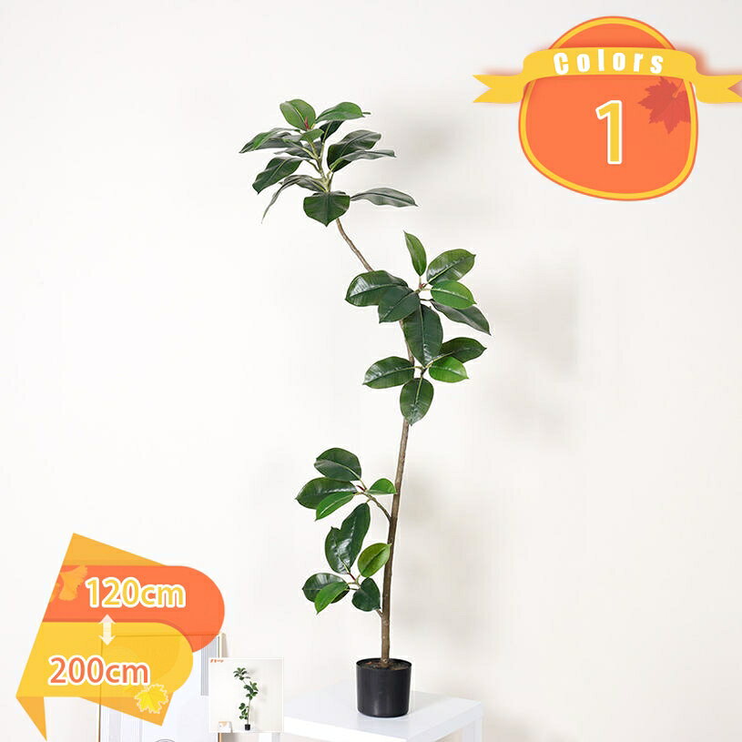 花 - ゴムの木 観葉植物 人工樹木 造花 大型 フェイク植物 インテリア 和風 引越し祝い 開店祝い 移転祝い 新築祝い お祝い 誕生日 室内 オフィス ギフト プレゼント 花 常緑樹 大さい お洒落 水やり不要 枯れない 害虫が発生しない fascimo