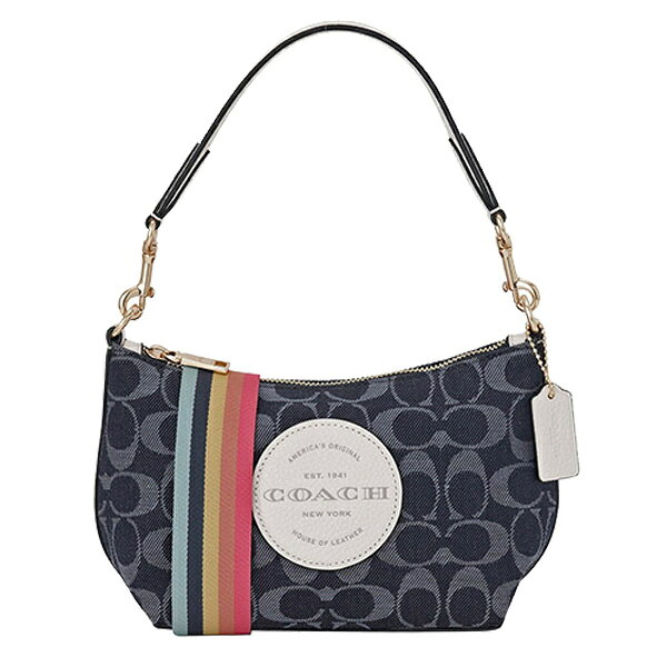 コーチ COACH 2WAYショルダーバッグ シグネチャー レインボー アウトレット c2825imdei デニムマルチ デニム レザー 金具ゴールド 送料無料 ファッション 土日祝も毎日発送します