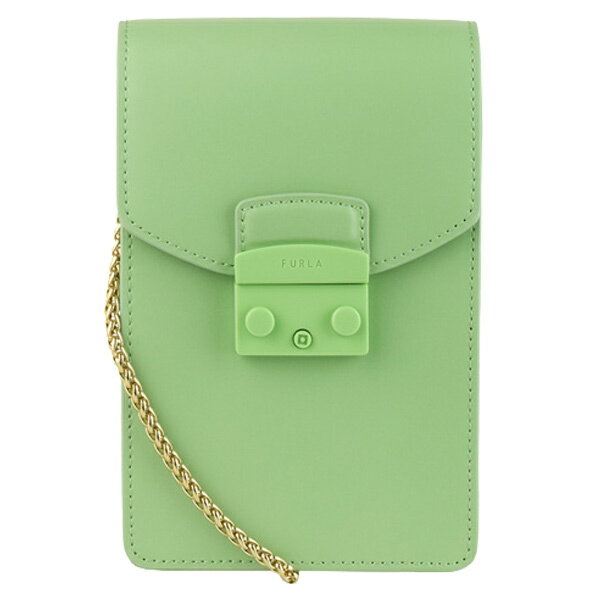 スマホショルダー マイクロバッグ フルラ バッグ FURLA 斜め掛けショルダーバッグ スマートフォンケース チェーン ebr6ep0vnc000gd000 ジャーダ グリーン系 レザー 金具ゴールド 送料無料 ハロウィン特別クーポン配布中 土日祝も毎日発送します