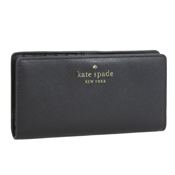 ケイト・スペード ニューヨーク 革長財布 レディース ケイトスペード/KATE SPADE STACI LARGE SLIM BIFOLD WALLET SAFFIANO LEATHER 長財布 レザー ブラック レディース wlr00145-001 アウトレット 土日祝も毎日発送します