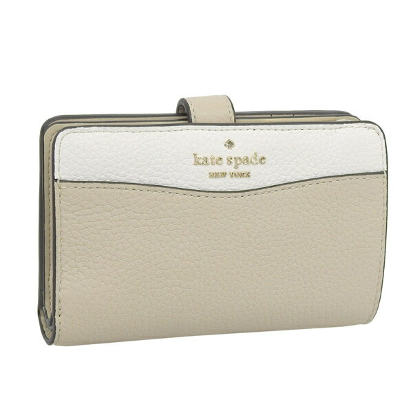 ケイトスペード 財布 レディース アウトレット 二つ折り財布 レザー ベージュ leila medium compact bifold wallet K6396-250 KATE SPADE 土日祝も毎日発送します