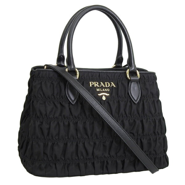 プラダ バッグ レディース アウトレット トートバッグ ショルダーバッグ 2WAY ブラック 1BA173 TESSUTO GAUFRE` NERO PRADA 土日祝も毎日発送します