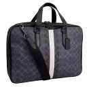 コーチ 2WAY ビジネスバッグ メンズ アウトレット デニムマルチ GRAHAM SLIM BRIEF SIGNATURE STRIPE C9826QBDEI...