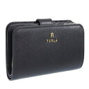 【ボーナスセール】 フルラ 財布 レディース 二つ折り財布 レザー ブラック FURLA CAMELIA M COMPACT WALLET WP00314ARE000O6000 FURLA 土日祝も毎日発送します