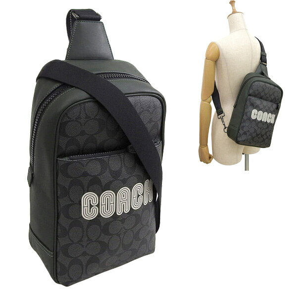 コーチ バッグ レディース ボディバッグ アウトレット品 グリーン×ブラック ウエストウェイ パック CE522QBV1A COACH 楽天スーパーセール