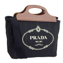 プラダ バッグ レディース ハンドバッグ 2WAYバッグ ショルダーバッグ アウトレット ブラック 1BG350 CANAPA LEGNO NERO PRADA