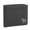 ポールスミス 財布 メンズ 二つ折り財布 ブラック WALLET B COIN M2A6078-KZEBRA-79 PAUL SMITH 土日祝も毎日発送します