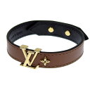 ルイヴィトン アクセサリー レディース ブレスレット 17 レザー ブラウン タン ブレスレット・LV アイコニック M8084F LOUIS VUITTON ...