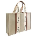 クロエ バッグ レディース トートバッグ ホワイト×ブラウン LARGE TOTE BAG CHC22AS382I2690U CHLOE A4対応 土日祝も毎日...