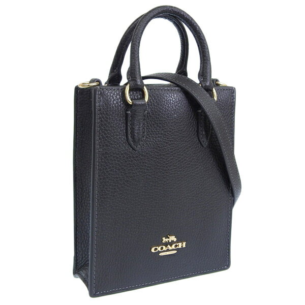 コーチ バッグ レディース ハンドバッグ アウトレット レザー ブラック PLLD LTH NS MIN TOTE CJ500IMBLK COACH 土日祝も毎日発送します