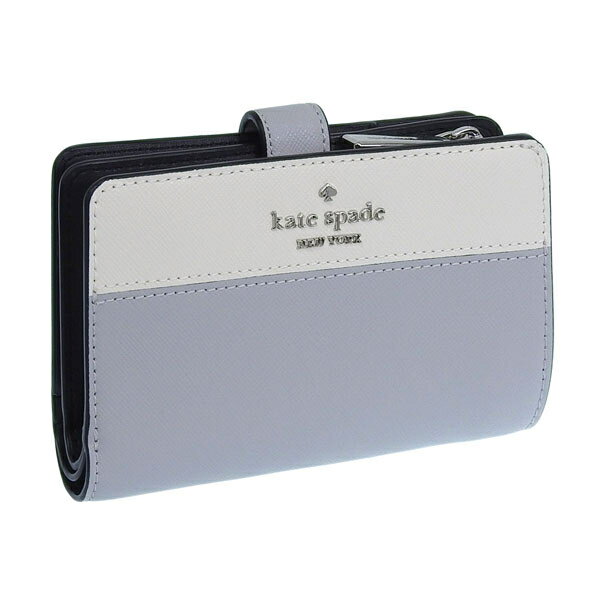 ケイトスペード 財布 レディース 二つ折り財布 アウトレット レザー グレーマルチ medium compact bifold wallet KC511-020 KATE SPADE 土日祝も毎日発送します