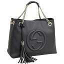 グッチ バッグ レディース トートバッグ アウトレット レザー ブラック O HANDB SOHO 536196A7M0G1000 GUCCI A4対応