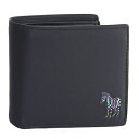 ポールスミス 財布 メンズ 二つ折り財布 レザー ブラック WALLET BILFOLD AND COIN M2A6078-MZEBRA-79 PAUL SMITH 土日祝も毎日発送します