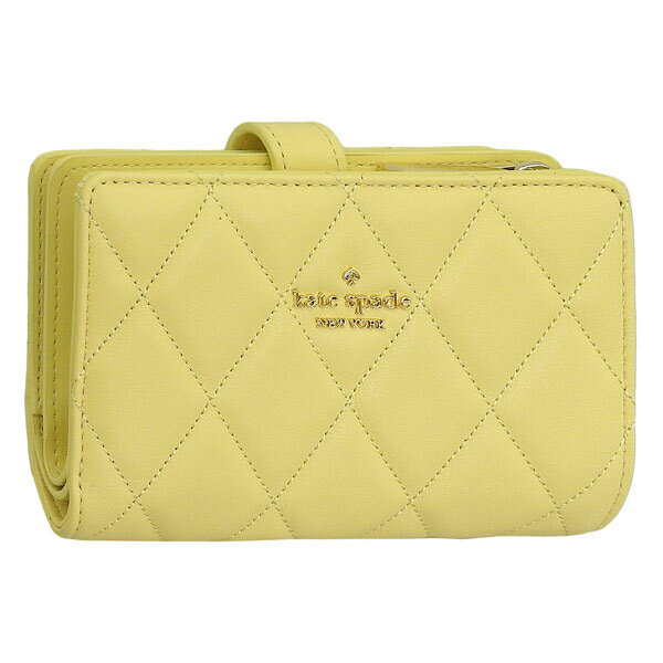 ケイトスペード 財布 レディース 二つ折り財布 アウトレット レザー イエロー carey md compbifold KG424-250 KATE SPADE