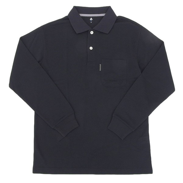モンベル 衣類 メンズ 長袖 ポロシャツ S ブラック Wickron Long Sleeve Polo Shirt Mens RS1114230BK mont-bell