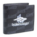 バレンシアガ 財布 メンズ 二つ折り財布 アウトレット ブラックマルチ 5943152AAQT1069-ZZ BALENCIAGA