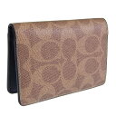 コーチ 小物 メンズ カードケース アウトレット タン×ブラック ID CARD WALLET SIG CW367NRX COACH