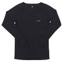 モンベル 衣類 レディース インナー XLサイズ ブラック ジオラインL.W. ラウンドネックシャツ Women's RXL1107733BK Montbell(4)