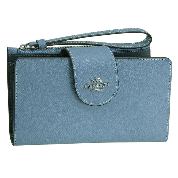 乐天商城 - コーチ 財布 レディース 長財布 アウトレット レザー ブルー XGRN PHONE WALLET CS441SVPUB COACH