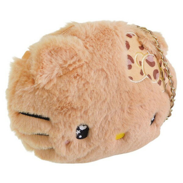 乐天商城 - サンリオ バッグ レディース ショルダーバッグ フェイクファー ベージュ KTダイカットファーショルダー 114 LEO KT114 SANRIO