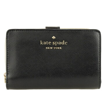 【いつでもP2倍】【期間限定セール】 ケイトスペード KATE SPADE 二つ折り財布 アウトレット wlr00128-001 | 二つ折り さいふ サイフ 財布 ブランド財布 ウォレット ファスナー 小銭入れ カード入れ レディース 可愛い かわいい オシャレ おしゃれ ブランド レザー 本革