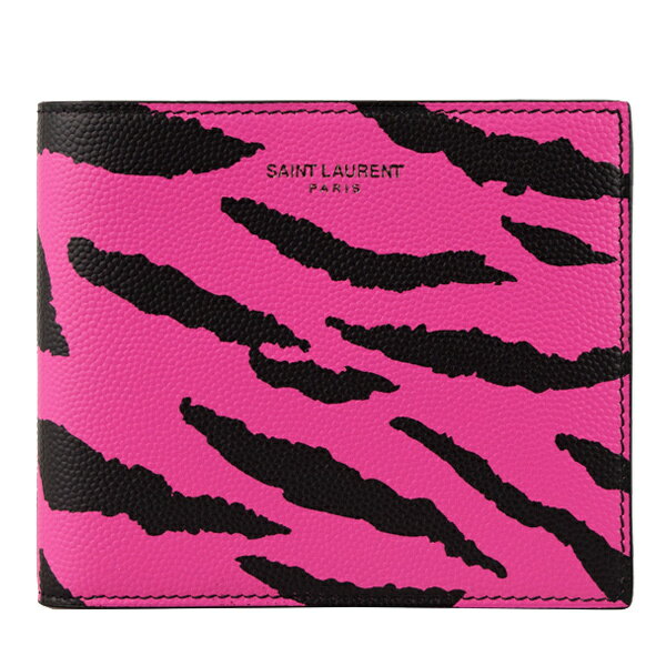 数量限定セール サンローラン SAINT LAURENT PARIS 二つ折り財布 札入れ メンズ ゼブラ アウトレット 3..