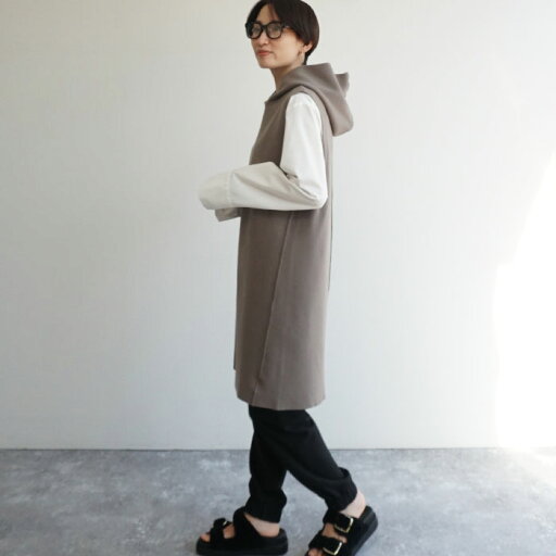ロング丈フーディーベスト ロング丈フーディーベスト