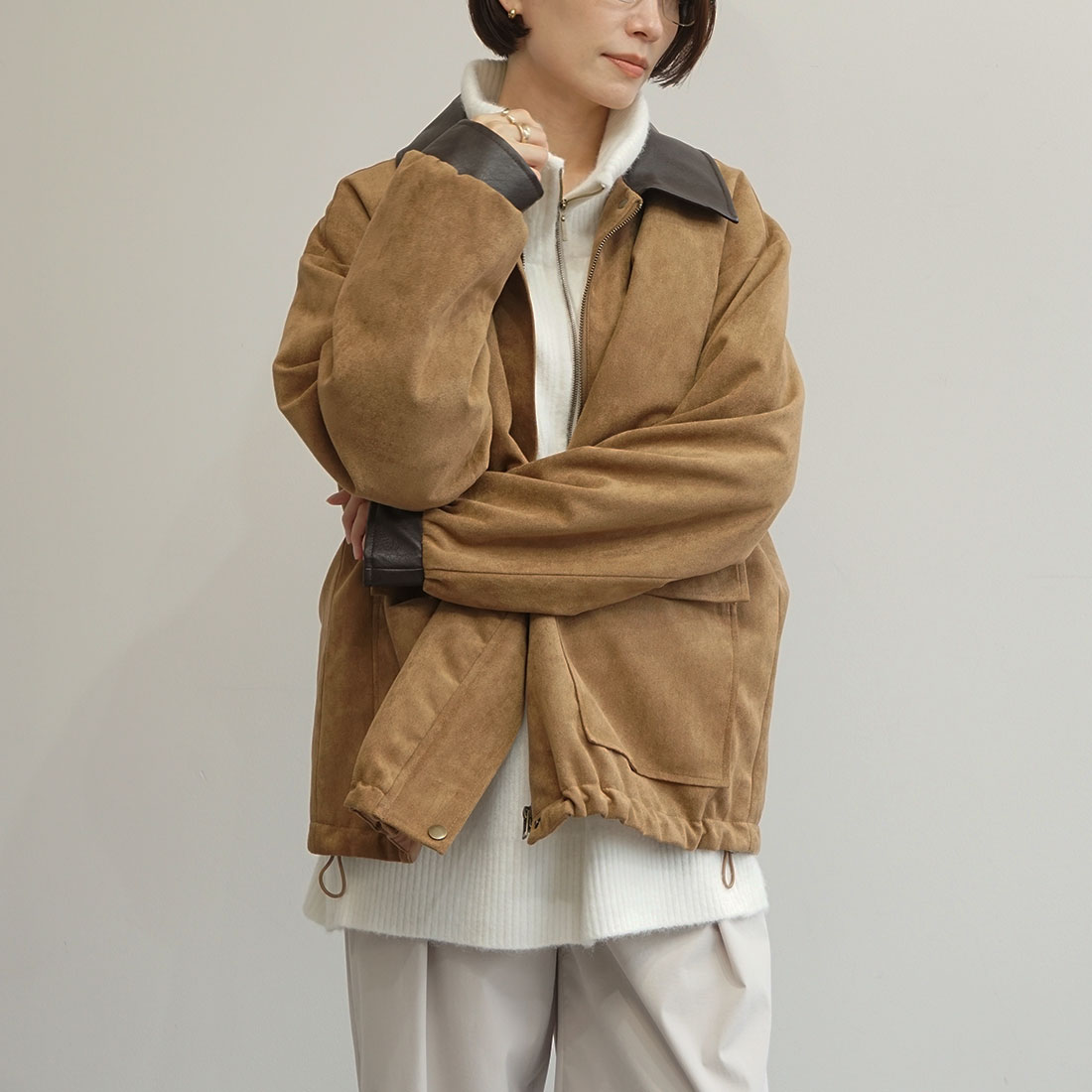 中綿スエードジャケット