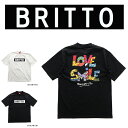 BRITTO ロメロブリット ポップアート LOVE SMILE 半袖 Tシャツ / カットソー コットン メンズ トップス カジュアル ブランド ギフト プレゼント CUTSEW