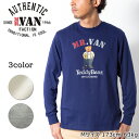 【アウトレット】MR.VAN ミスターヴァン Teddy Bear テディベア 2023年秋冬 コラボ 新作 プリント 長袖 Tシャツ / 限定 カットソー ロ...