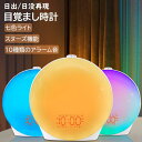 日出/日没再現 光 目覚まし時計 目覚ましライト ダブルアラーム 無段階調光 音量調整可能 多機能 目覚まし時計 7色ライト変換 10種類の自然音 FMラジオ搭載 ベッドサイドランプ 卓上時計 ナイトライト 間接照明 常夜灯 アラーム デジタル アラーム(3)