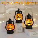 ハロウィン 飾り ランタン 3個セット ハロウィーン 装飾 LEDライト 置物 インテリア 揺れるライト