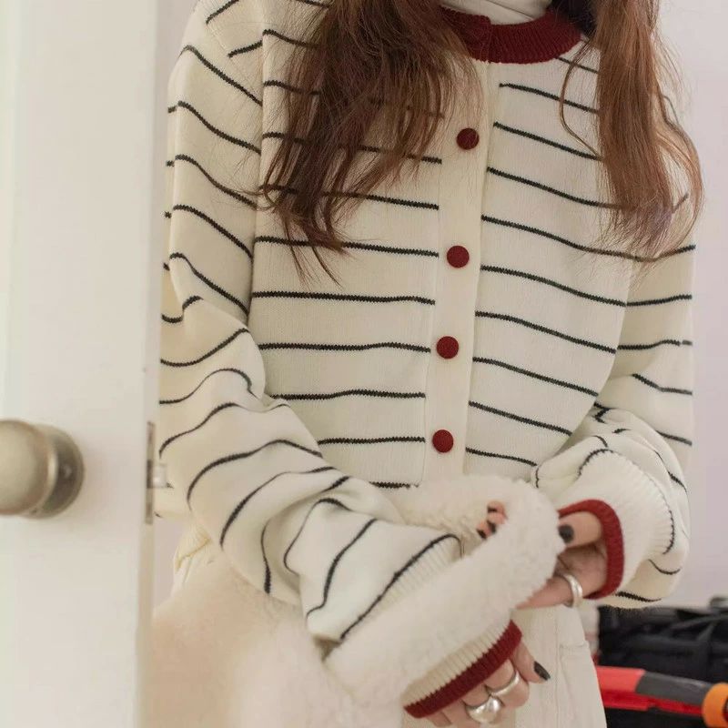 カーディガンニットトップスレディー...