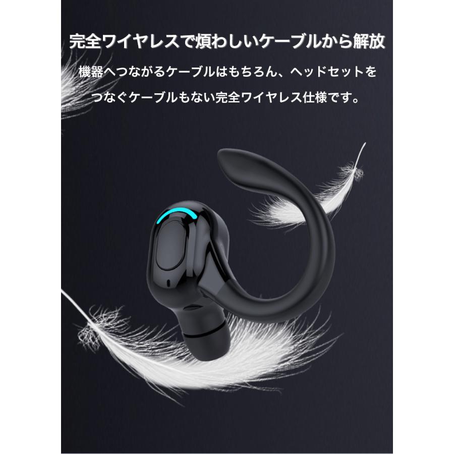 ワイヤレスイヤホン 小型 ノイズキャンセリング Bluetooth イヤホン 片耳 右耳 イヤフォン iphone Bluetooth5.0 ヘッドホン 生活防水 高音質 LEDランプ付き