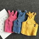 【期間限定20%OFF 1890円→1512円】ペット服 お散歩 お出かけ カラースカート ドッグウェア 犬 服 ワンピース ペットウェア つなぎ カラフル おしゃれ オーバーオール カバーオール ジャンパースカート 犬用スカート ワンちゃん服 メール便OK 【a133】【送料無料】