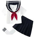 キッズJK長袖制服セーラー服 半袖セーラー服 コスプレ 子供男女兼用シャツ ハロウィン 衣装 可愛い 男の子 女の子 通園 海軍変装 楽々 舞台衣装 演出用 学...