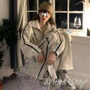 2色 セットアップ スウェット ワッフル パンツ ジャージ 上下セット グレー 灰色 ネイビー 紺色 ライン フード無し パーカー 前開き 個性的 かっこいい ルーズ スポーツウエア スポーティー ズボン カッコイイ カジュアル 長袖