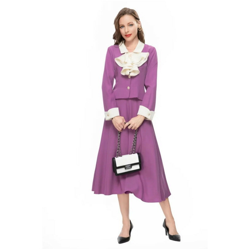 パーティドレス ♪セレブファッション スカートスーツ セットアップ 春夏新作 リクルート スマート見えの優秀アイテム 他と被らない 大人エレガント 着痩 大きい...