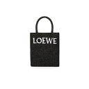 ロエベ LOEWE スタンダード A5 トートバッグSTANDARD A5 TOTE BAG ラフィア ミニ ブラック・ホワイトレディース トート ショルダー バッグA563S30X09 1102