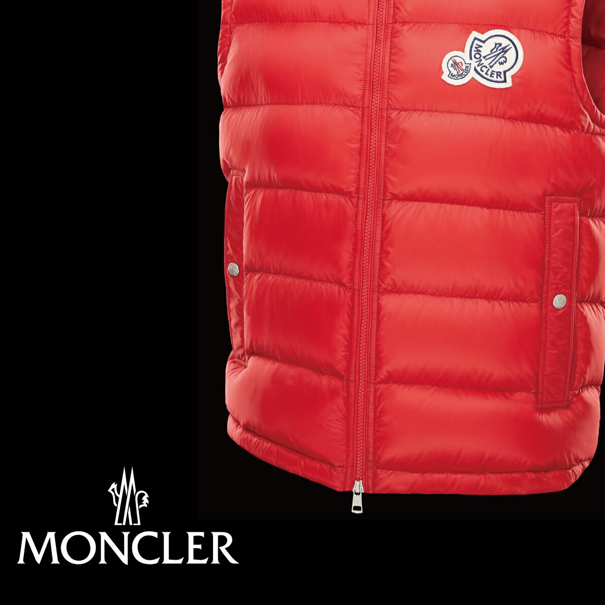 MONCLER モンクレール 2018-2019年秋冬新作 メンズ GERS ジレ レッド ダウンベスト