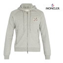 モンクレール MONCLER モンクレール Cotton-jersey zip-through hooded sweatshirt ジャケット メンズ グレー