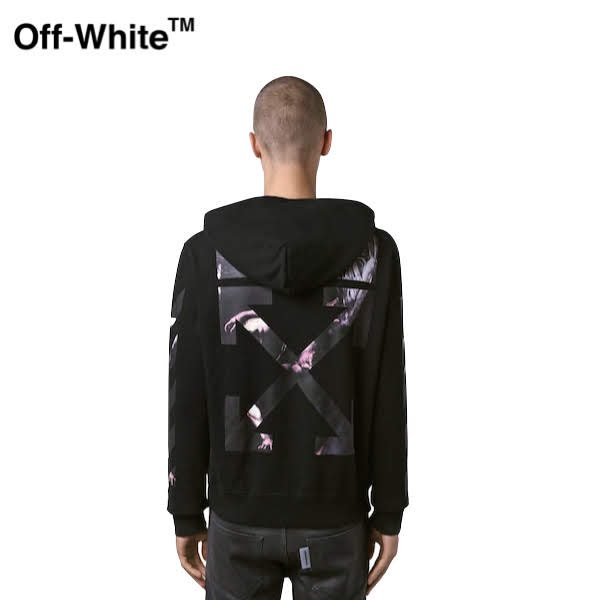 Off-White Caravaggio Jersey Hoodie Black/Multi Mens 2020SS オフホワイト カラヴァッジオ ジャージパーカー ブラック/マルチ メンズ 2020年春夏