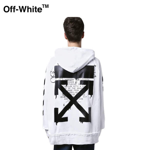 Off-White Sweat Hoodie Black/White Mens 2020SS オフホワイト スウェット フーディー パーカー ブラック/ホワイト メンズ 2020年春夏