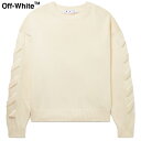 OFF-WHITE Padded Cotton-Blend Sweater Ecru 2023AW オフホワイト パッド入り コットンブレンド セーター 2023年秋冬